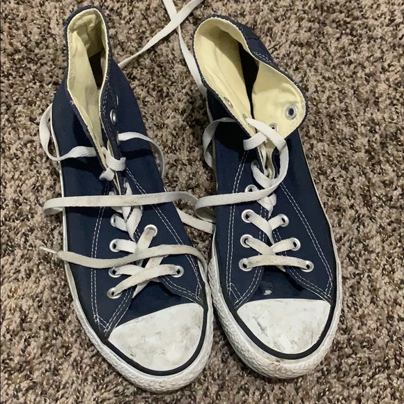 Converse Shoes - Blue Converse high tops